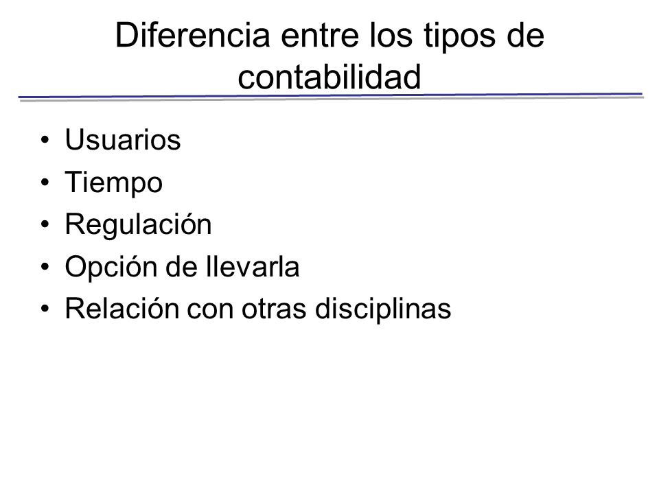 Diferencia entre los tipos de contabilidad