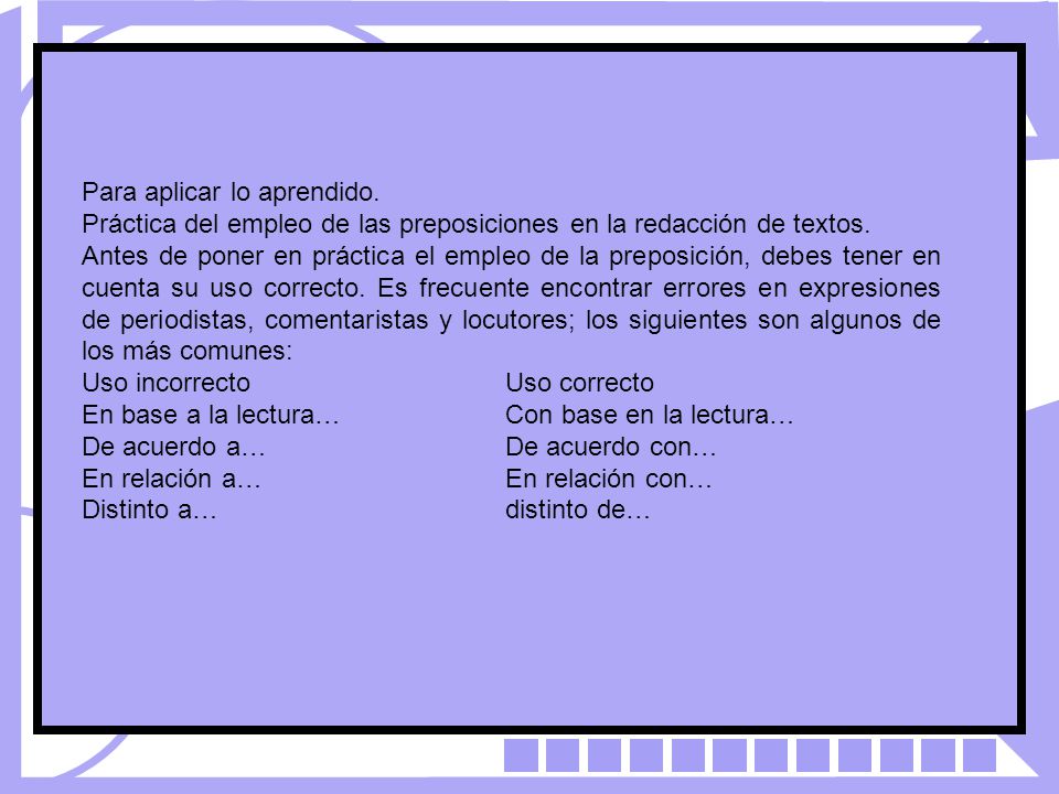 Para aplicar lo aprendido.