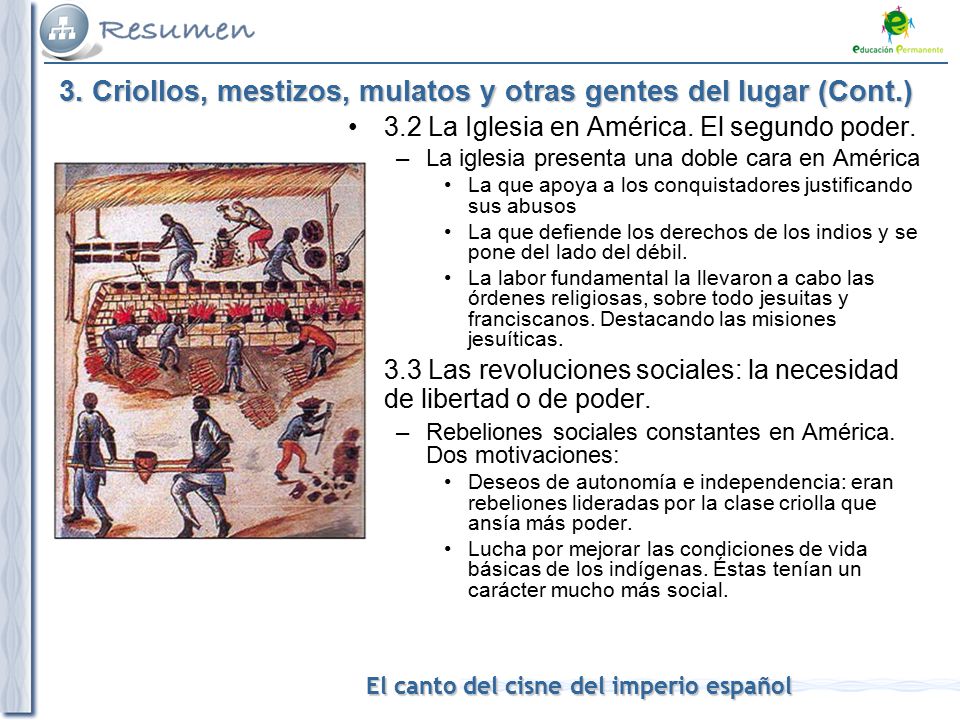 3. Criollos, mestizos, mulatos y otras gentes del lugar (Cont.)