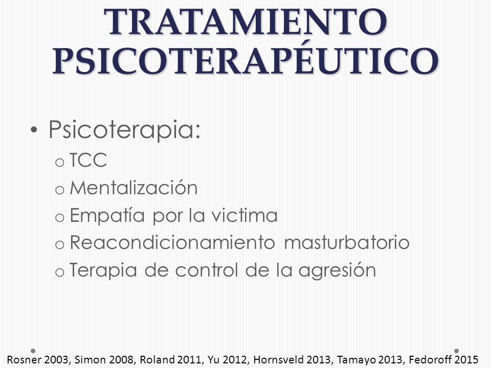 TRATAMIENTO PSICOTERAPÉUTICO