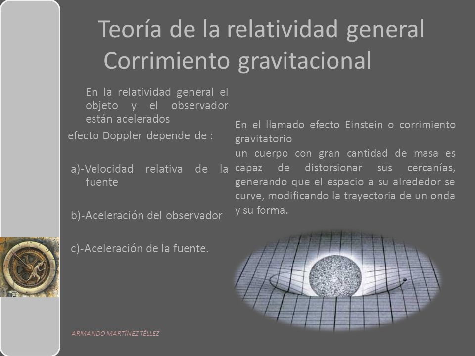 Teoría de la relatividad general Corrimiento gravitacional