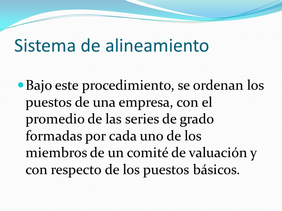 Sistema de alineamiento