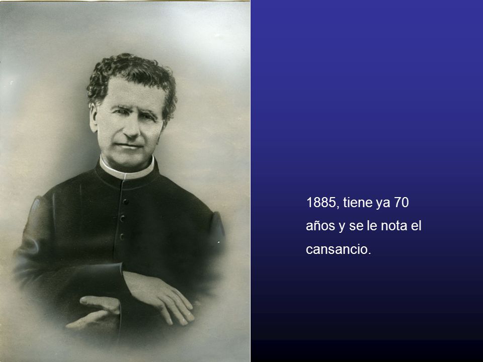 1885, tiene ya 70 años y se le nota el cansancio.