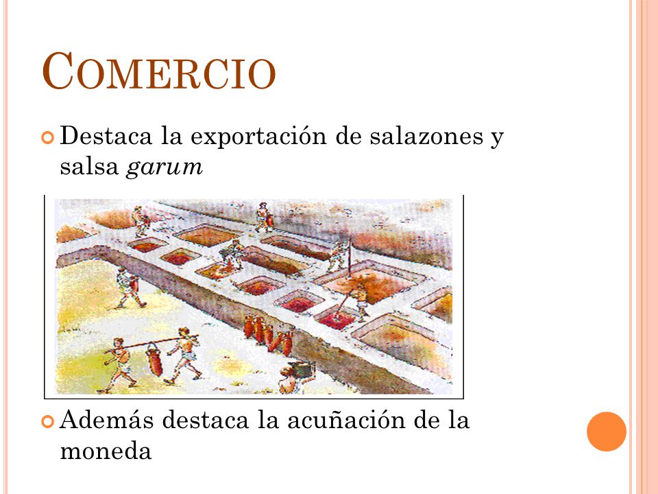 Comercio Destaca la exportación de salazones y salsa garum