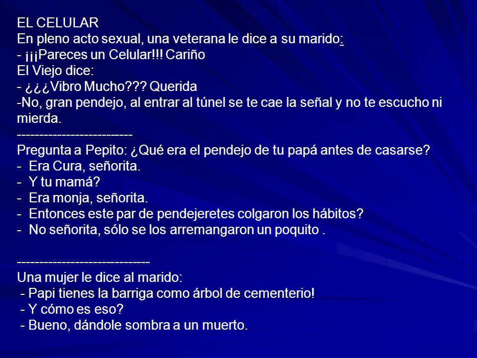 EL CELULAR En pleno acto sexual, una veterana le dice a su marido: