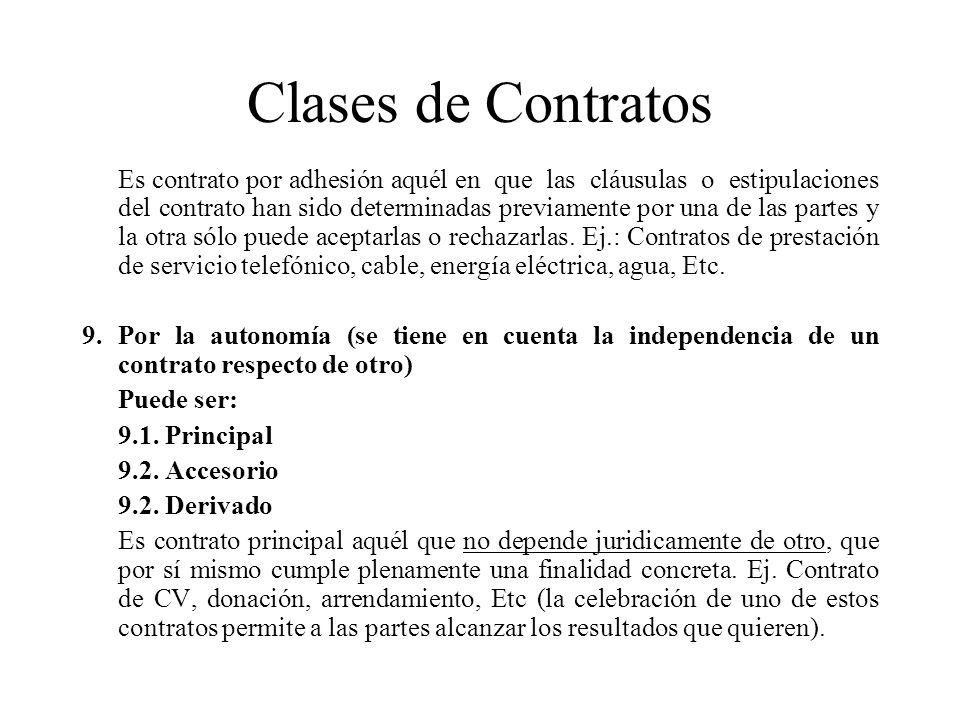 Clases de Contratos