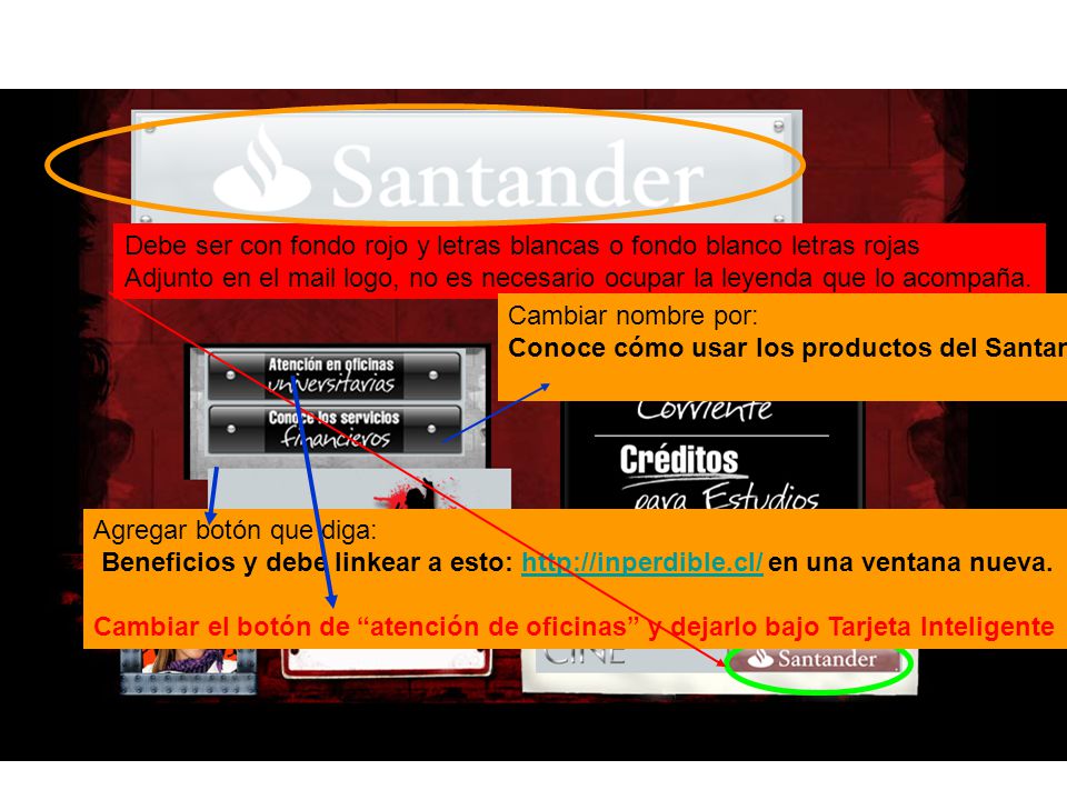 Debe ser con fondo rojo y letras blancas o fondo blanco letras rojas