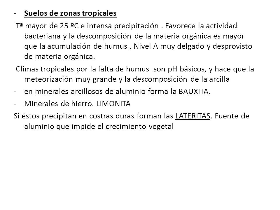 Suelos de zonas tropicales