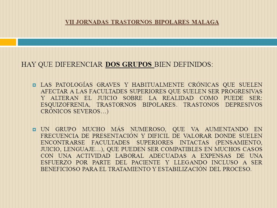 VII JORNADAS TRASTORNOS BIPOLARES MALAGA