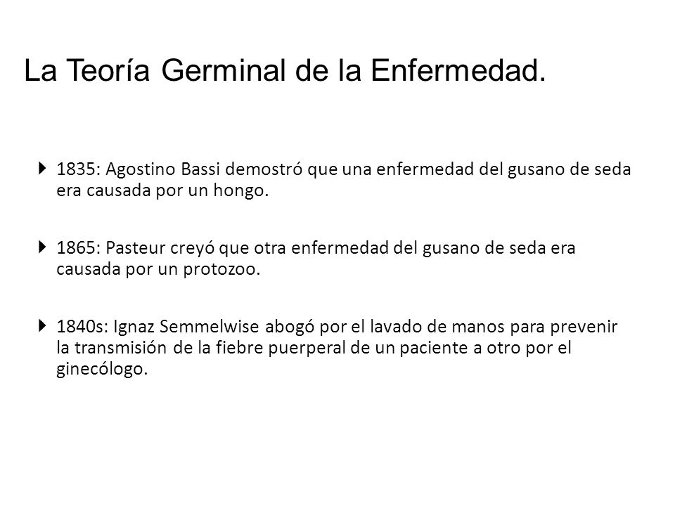 La Teoría Germinal de la Enfermedad.