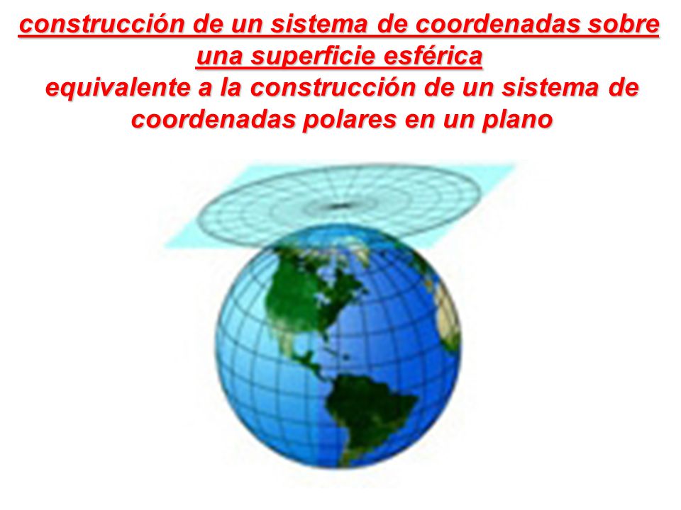 construcción de un sistema de coordenadas sobre una superficie esférica