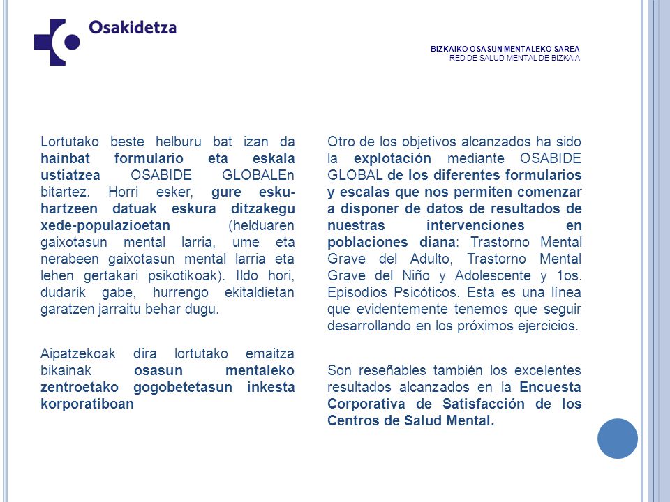BIZKAIKO OSASUN MENTALEKO SAREA RED DE SALUD MENTAL DE BIZKAIA