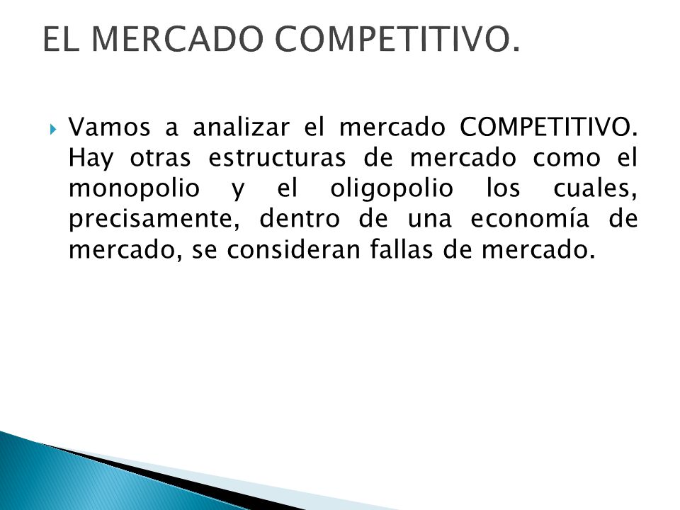 EL MERCADO COMPETITIVO.