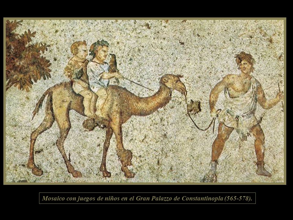 Mosaico con juegos de niños en el Gran Palazzo de Constantinopla ( ).
