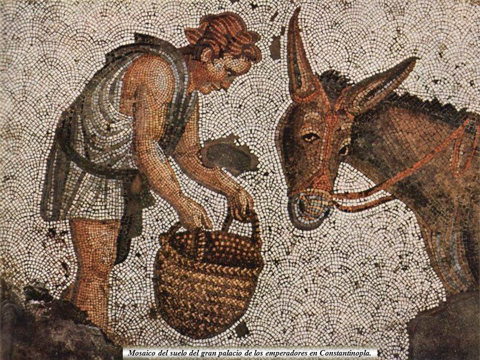 Mosaico del suelo del gran palacio de los emperadores en Constantinopla.