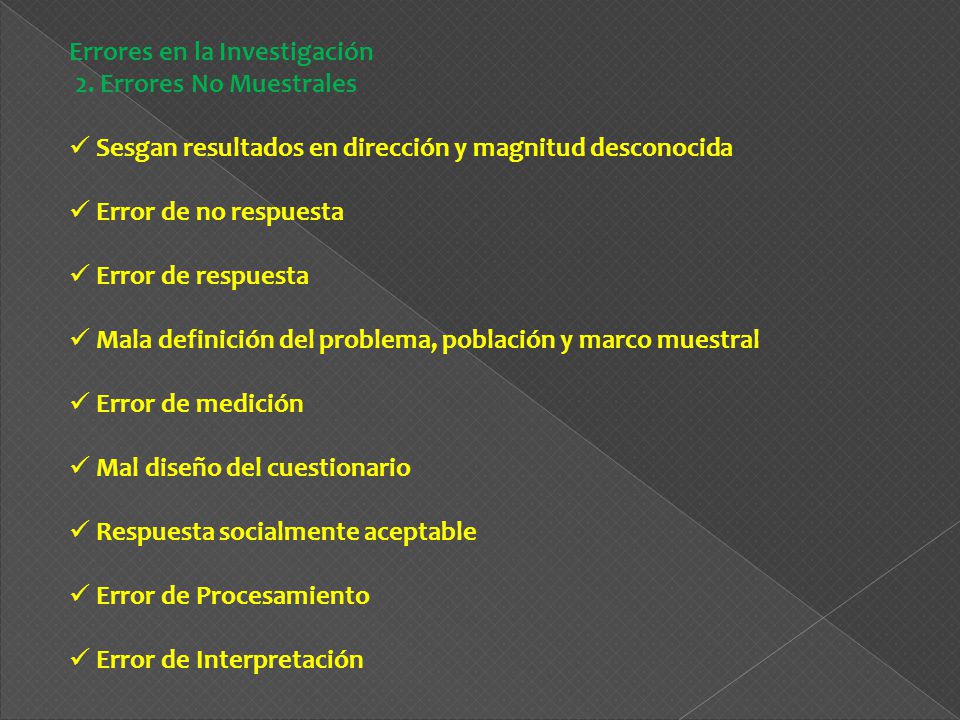 Errores en la Investigación