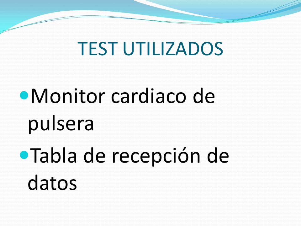 Monitor cardiaco de pulsera Tabla de recepción de datos