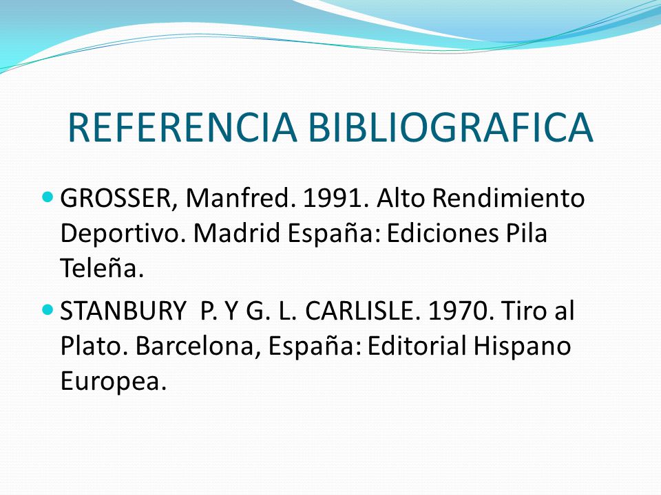 REFERENCIA BIBLIOGRAFICA