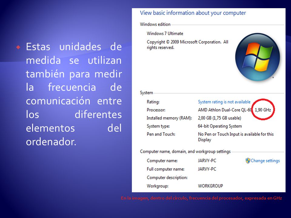 Estas unidades de medida se utilizan también para medir la frecuencia de comunicación entre los diferentes elementos del ordenador.