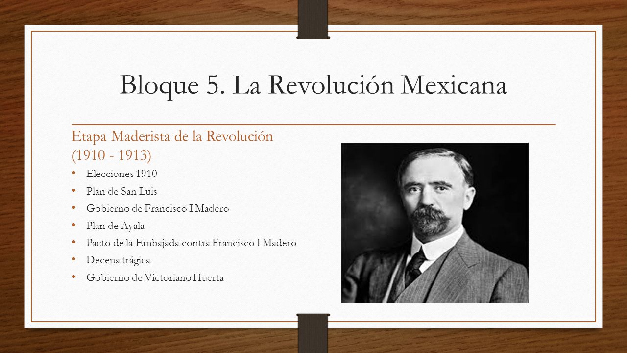 Bloque 5. La Revolución Mexicana