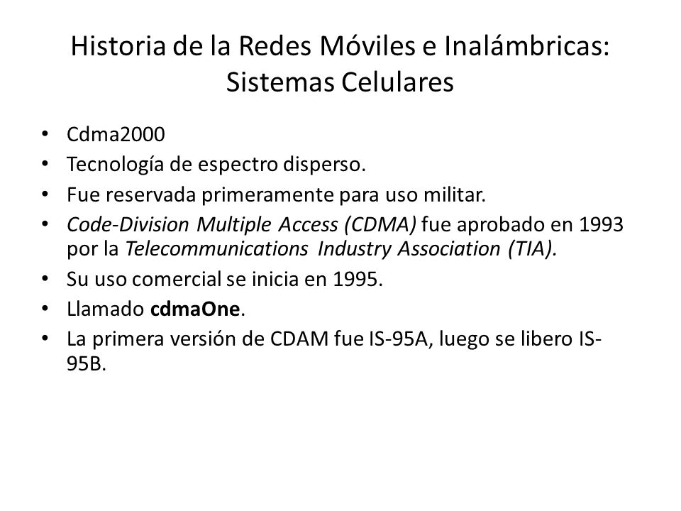 Historia de la Redes Móviles e Inalámbricas: Sistemas Celulares