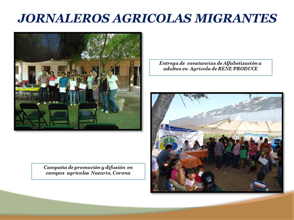 Campaña de promoción y difusión en campos agrícolas Nazario, Corona