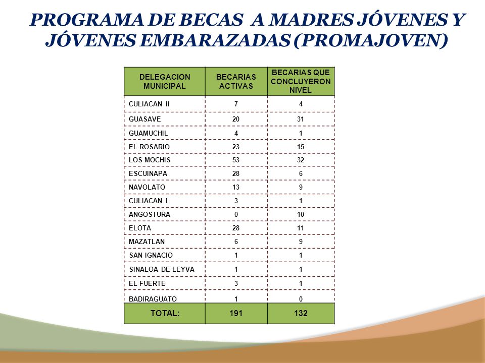 PROGRAMA DE BECAS A MADRES JÓVENES Y JÓVENES EMBARAZADAS (PROMAJOVEN)