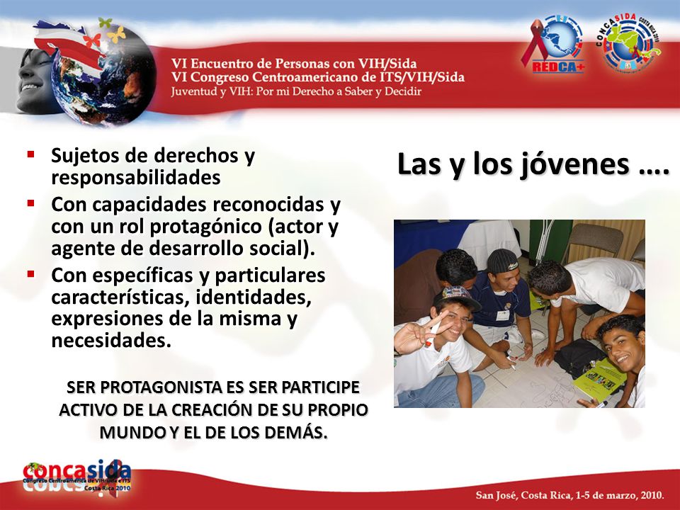 Las y los jóvenes …. Sujetos de derechos y responsabilidades