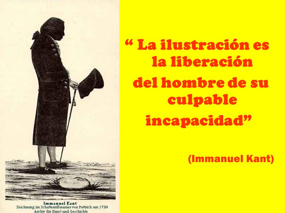 La ilustración es la liberación del hombre de su culpable