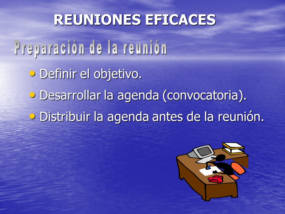 Preparación de la reunión
