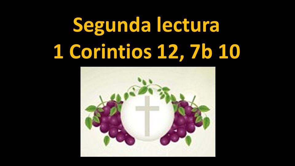 Segunda lectura 1 Corintios 12, 7b 10