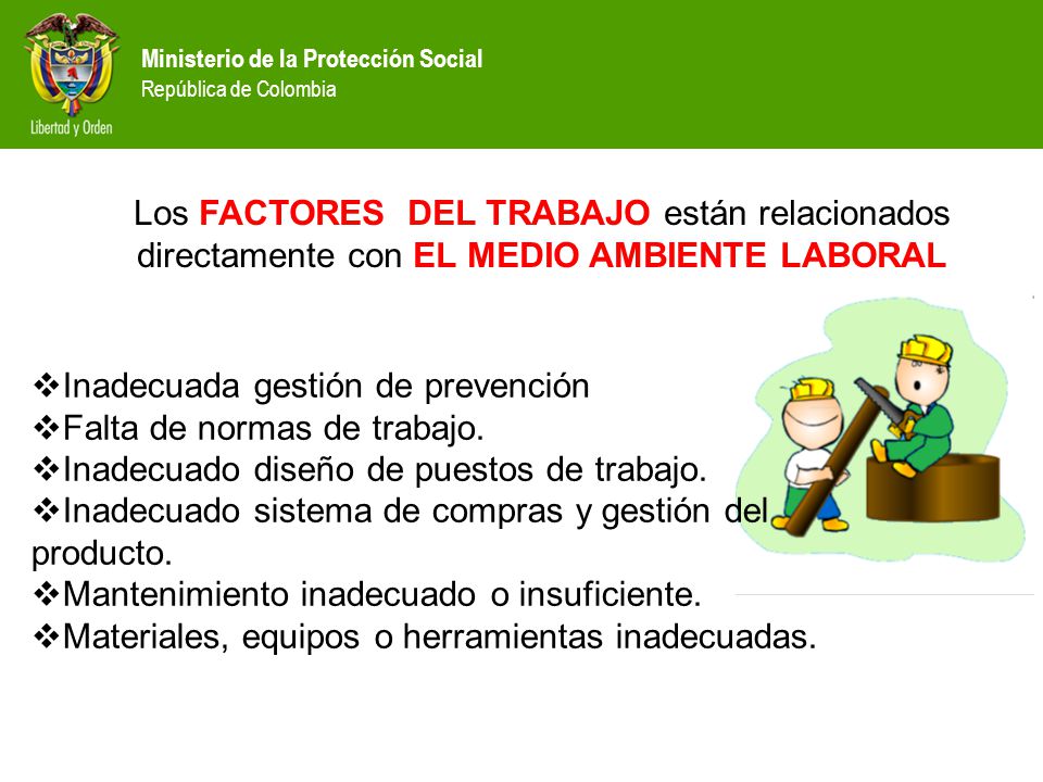Inadecuada gestión de prevención Falta de normas de trabajo.