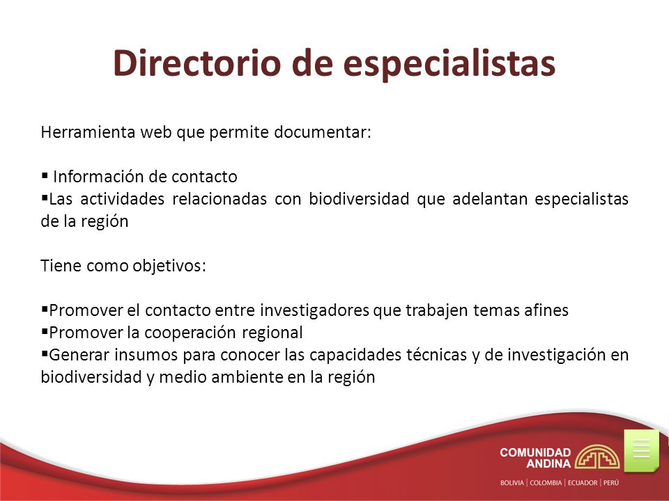 Directorio de especialistas