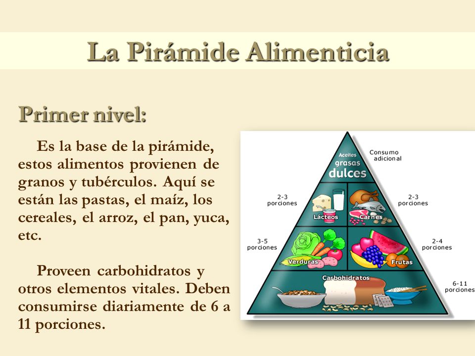 La Pirámide Alimenticia