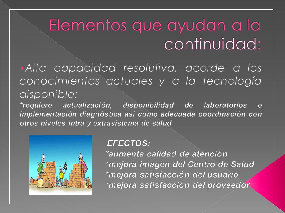 Elementos que ayudan a la continuidad: