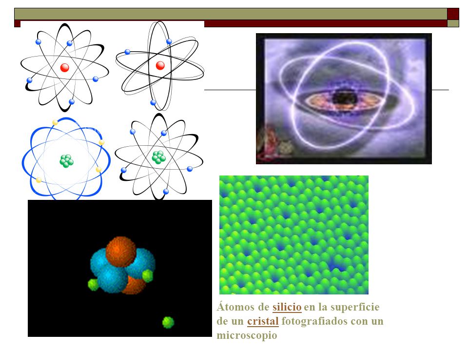Átomos de silicio en la superficie de un cristal fotografiados con un microscopio