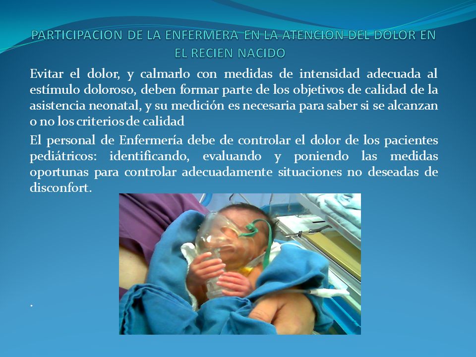PARTICIPACION DE LA ENFERMERA EN LA ATENCION DEL DOLOR EN EL RECIEN NACIDO