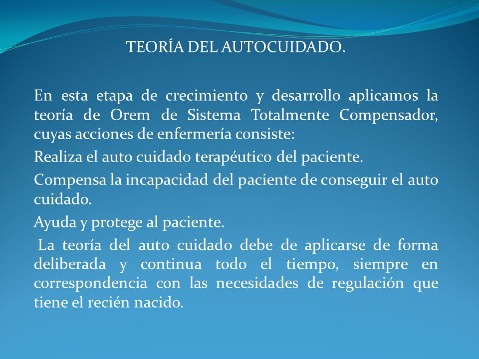 TEORÍA DEL AUTOCUIDADO.