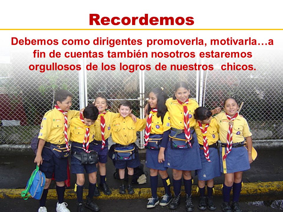 Recordemos Debemos como dirigentes promoverla, motivarla…a fin de cuentas también nosotros estaremos orgullosos de los logros de nuestros chicos.