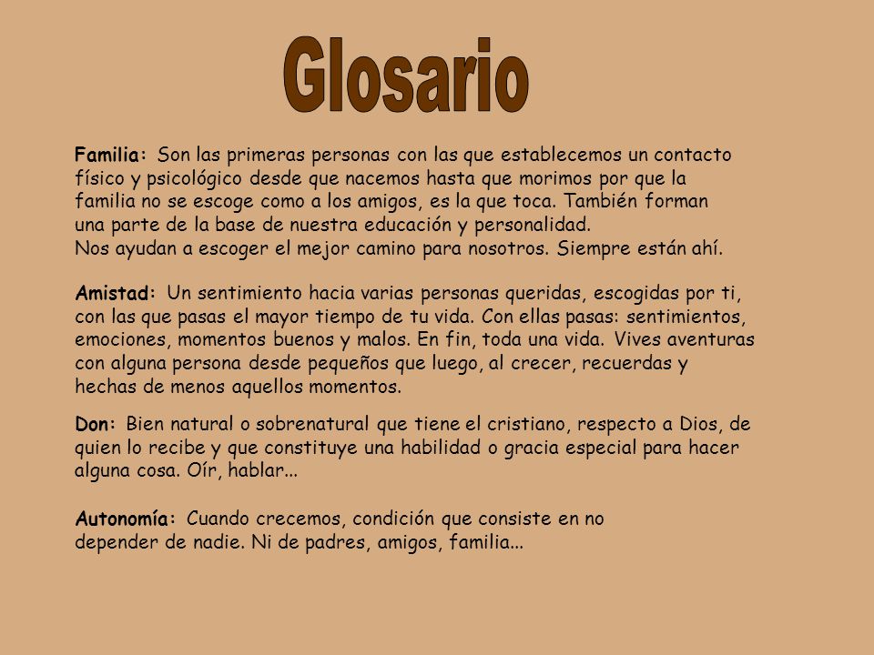 Glosario