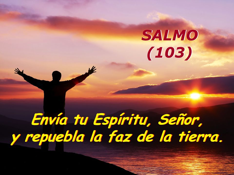 Envía tu Espíritu, Señor, y repuebla la faz de la tierra.