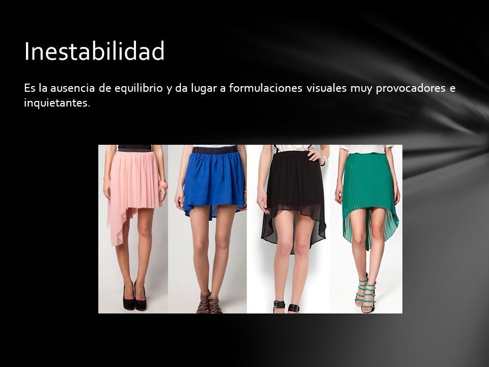 Inestabilidad Es la ausencia de equilibrio y da lugar a formulaciones visuales muy provocadores e inquietantes.