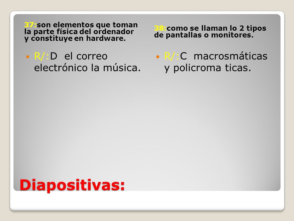 Diapositivas: R/:D el correo electrónico la música.