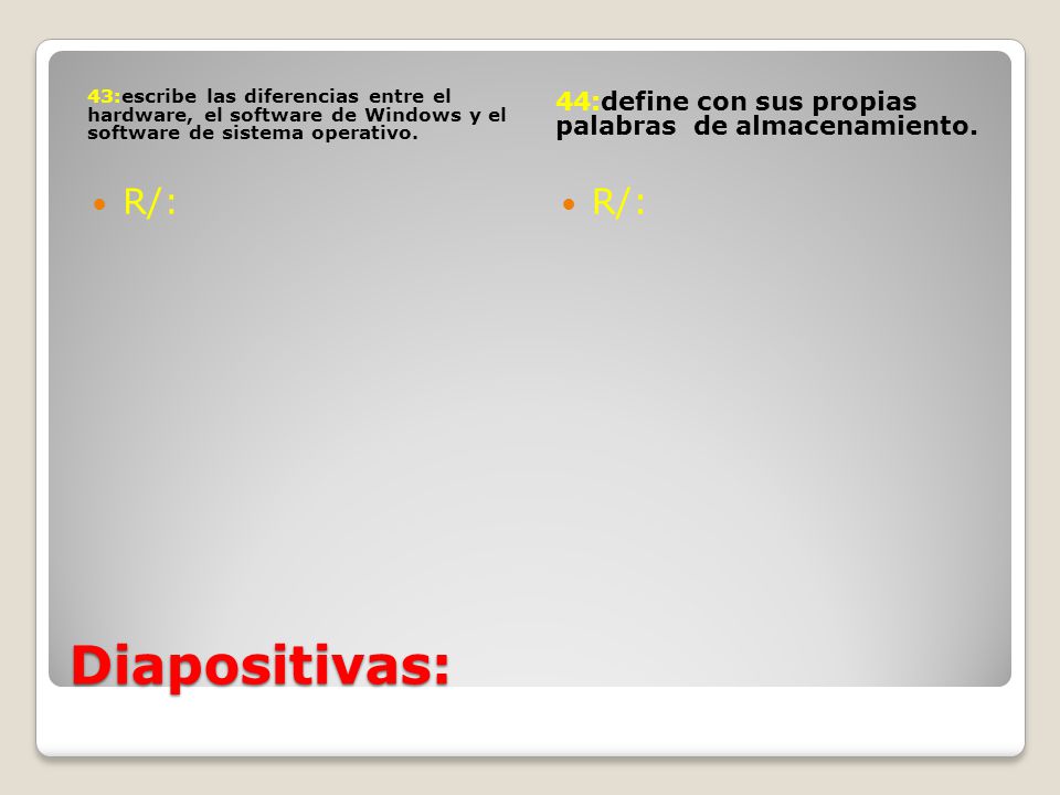 43:escribe las diferencias entre el hardware, el software de Windows y el software de sistema operativo.