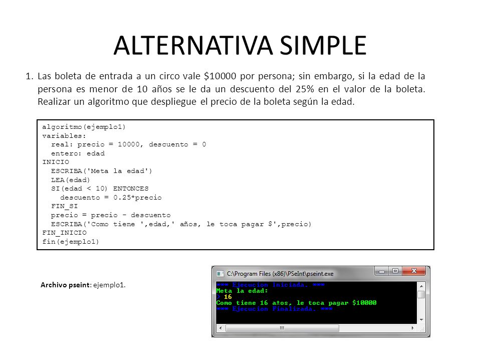 ALTERNATIVA SIMPLE