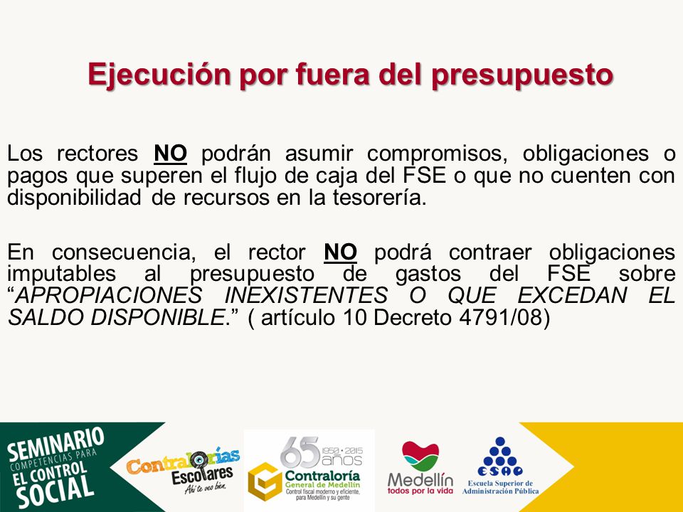 Ejecución por fuera del presupuesto