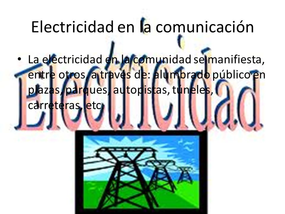 Electricidad en la comunicación