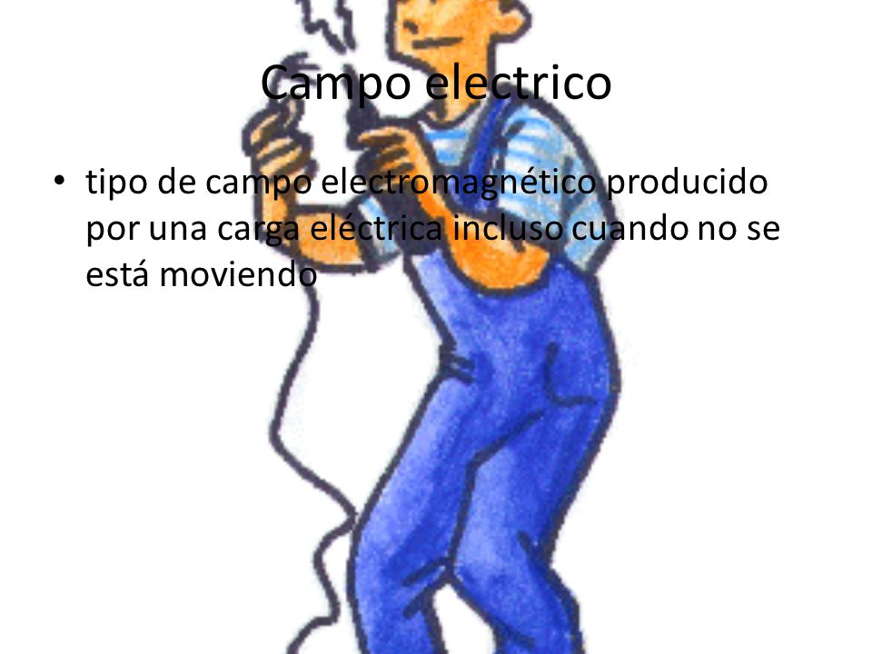 Campo electrico tipo de campo electromagnético producido por una carga eléctrica incluso cuando no se está moviendo.