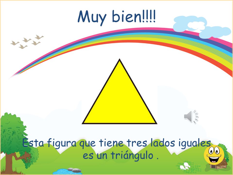 Esta figura que tiene tres lados iguales es un triángulo .