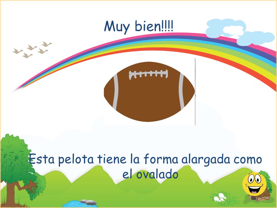 Esta pelota tiene la forma alargada como el ovalado